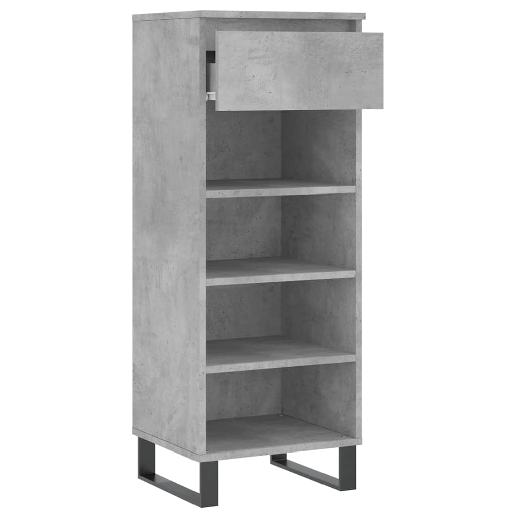 Skoskap betonggrå 40x36x105 cm konstruert tre