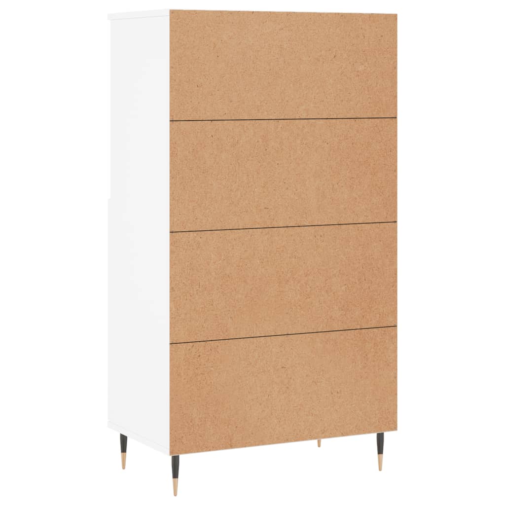 Highboard hvit 60x36x110 cm konstruert tre