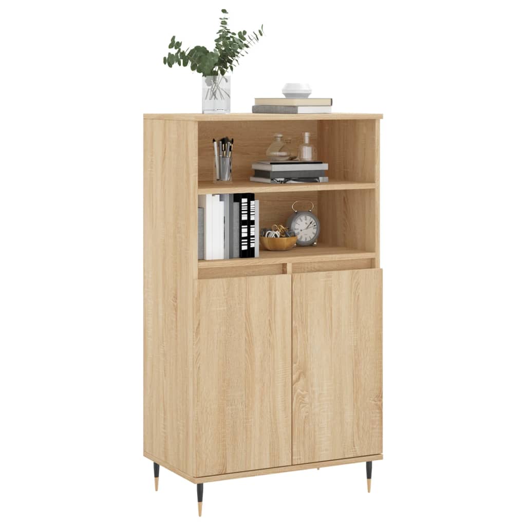 Highboard sonoma eik 60x36x110 cm konstruert tre