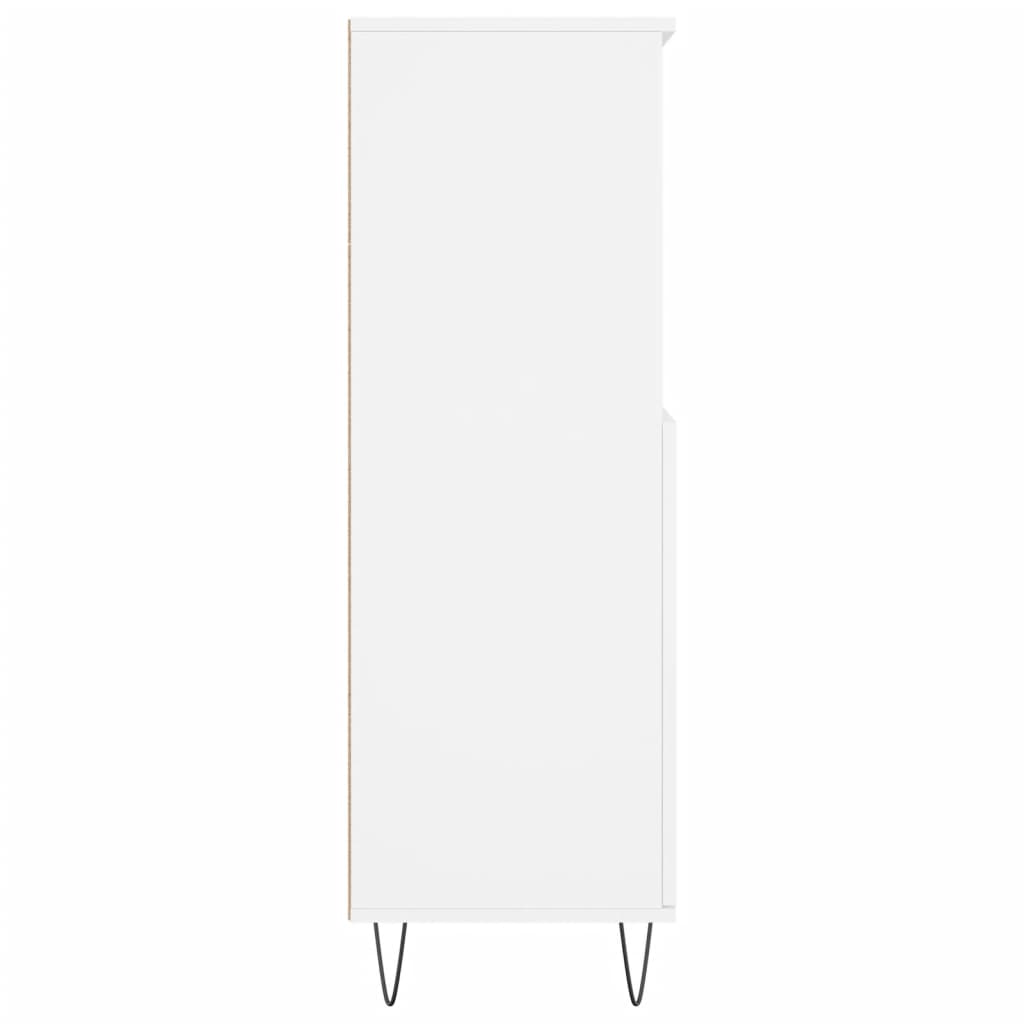 Highboard hvit 60x36x110 cm konstruert tre