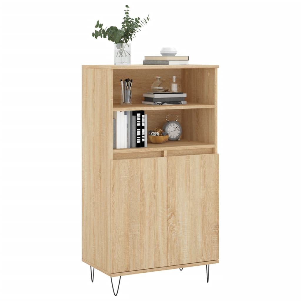 Highboard sonoma eik 60x36x110 cm konstruert tre