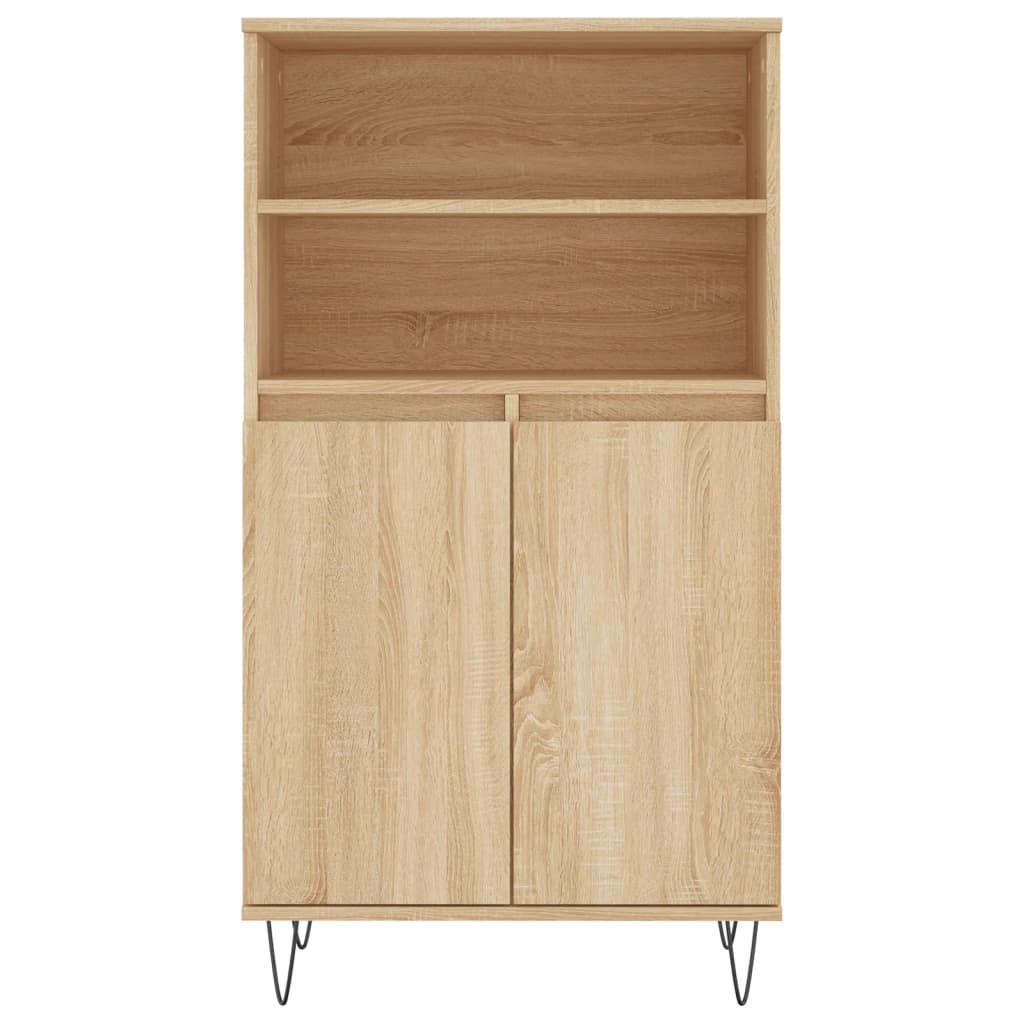 Highboard sonoma eik 60x36x110 cm konstruert tre