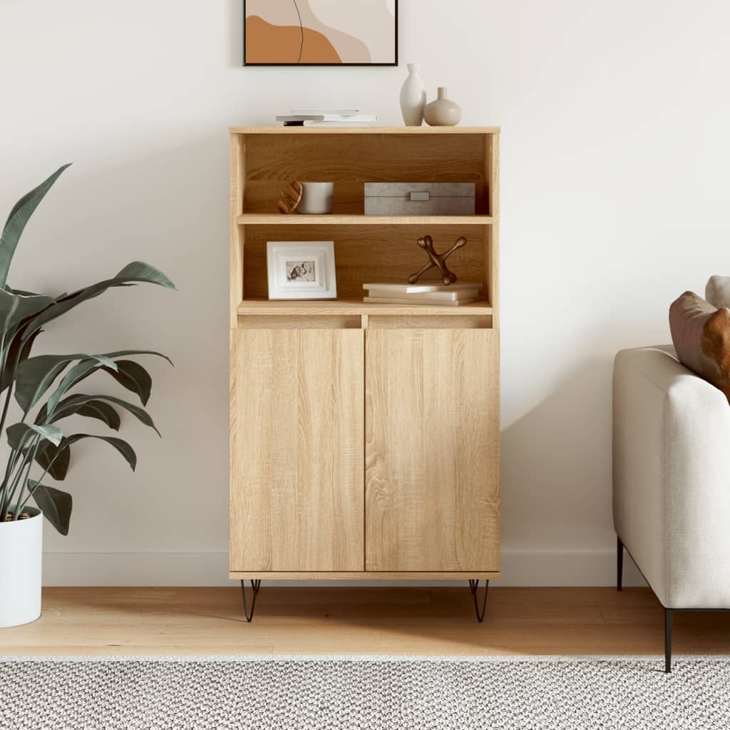 Highboard sonoma eik 60x36x110 cm konstruert tre