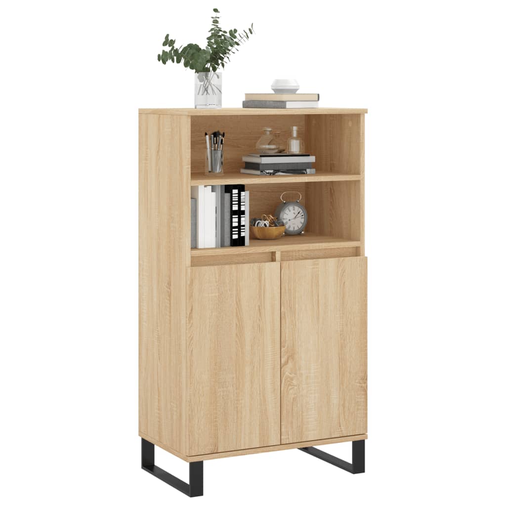 Highboard sonoma eik 60x36x110 cm konstruert tre