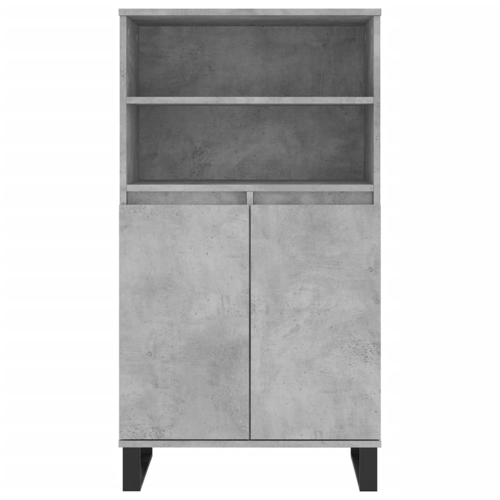 Highboard betonggrå 60x36x110 cm konstruert tre