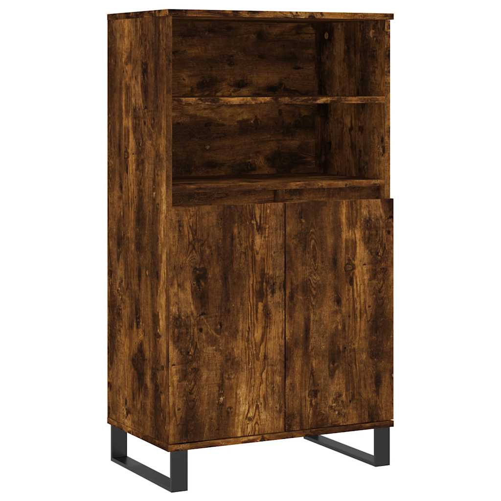 Highboard røkt eik 60x36x110 cm konstruert tre