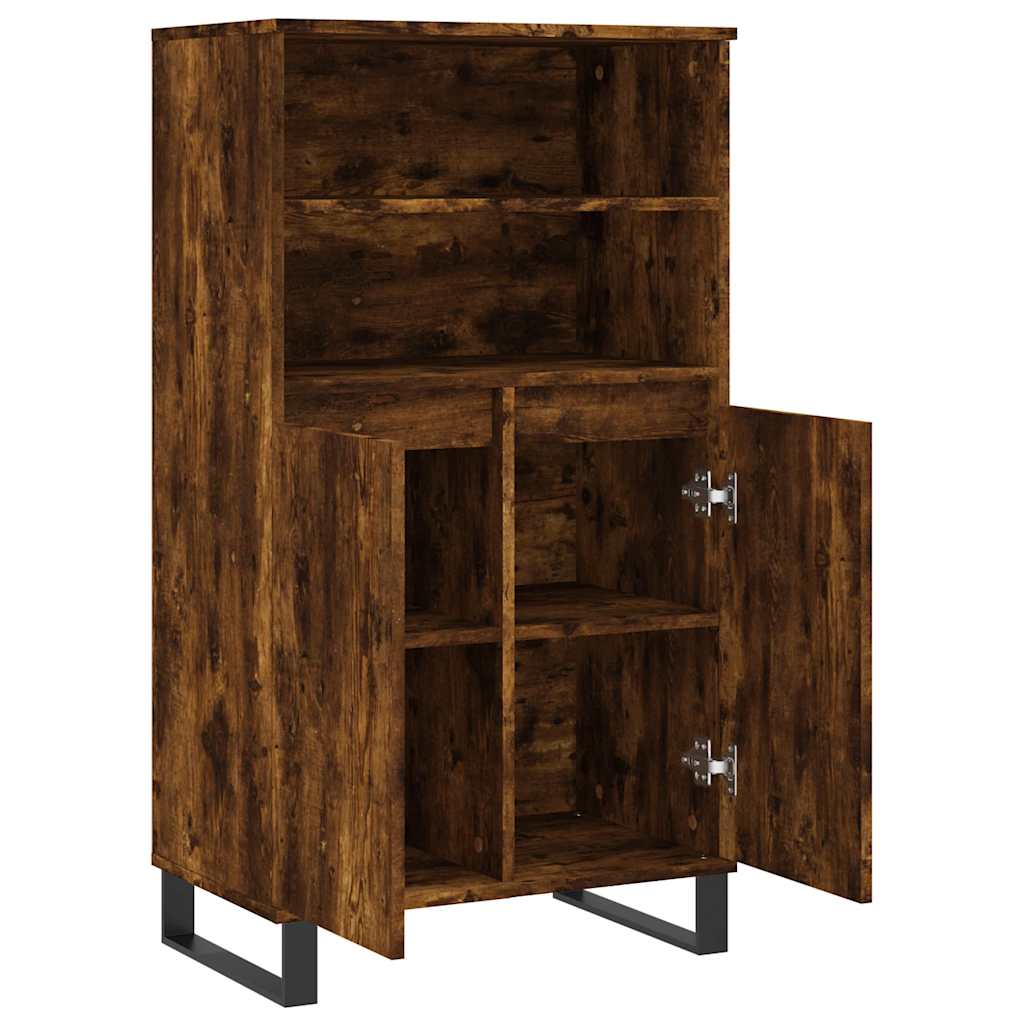 Highboard røkt eik 60x36x110 cm konstruert tre