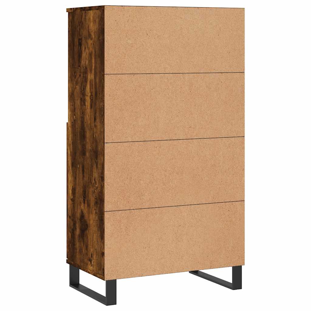 Highboard røkt eik 60x36x110 cm konstruert tre