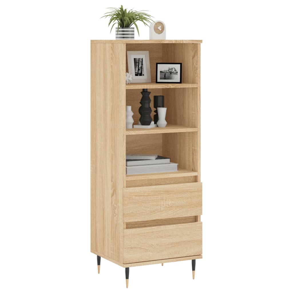 Highboard sonoma eik 40x36x110 cm konstruert tre