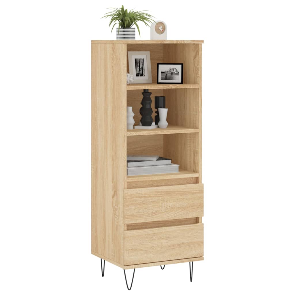 Highboard sonoma eik 40x36x110 cm konstruert tre