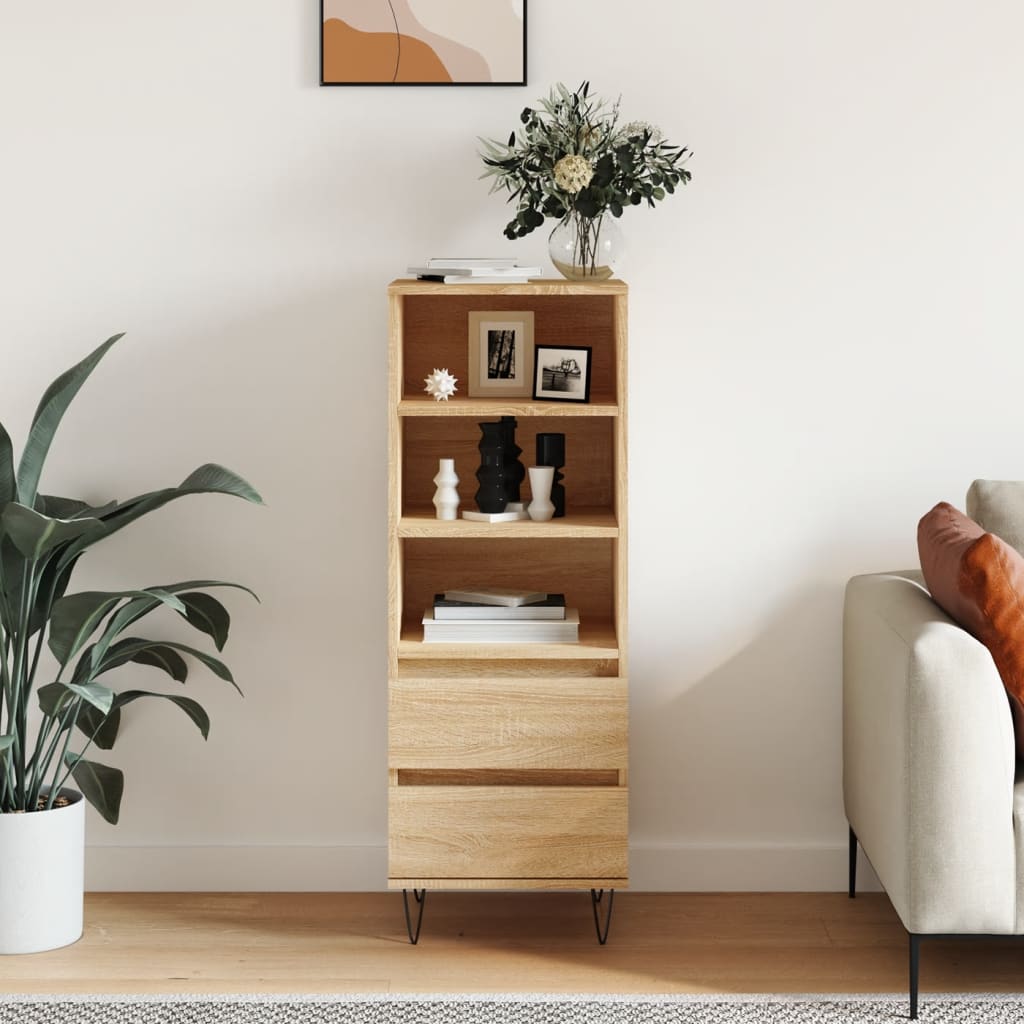 Highboard sonoma eik 40x36x110 cm konstruert tre