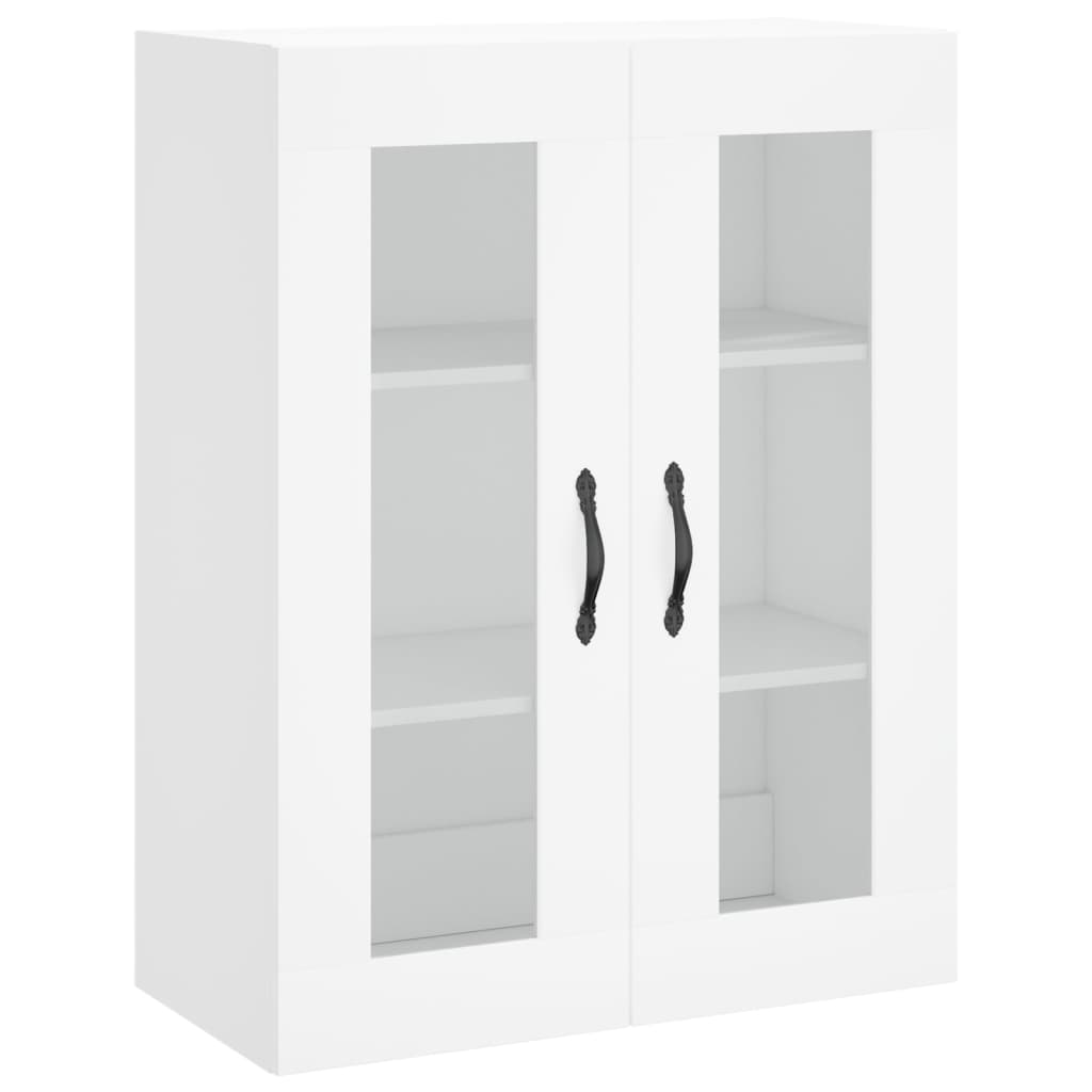 Veggmontert skap hvit 69,5x34x90 cm konstruert tre
