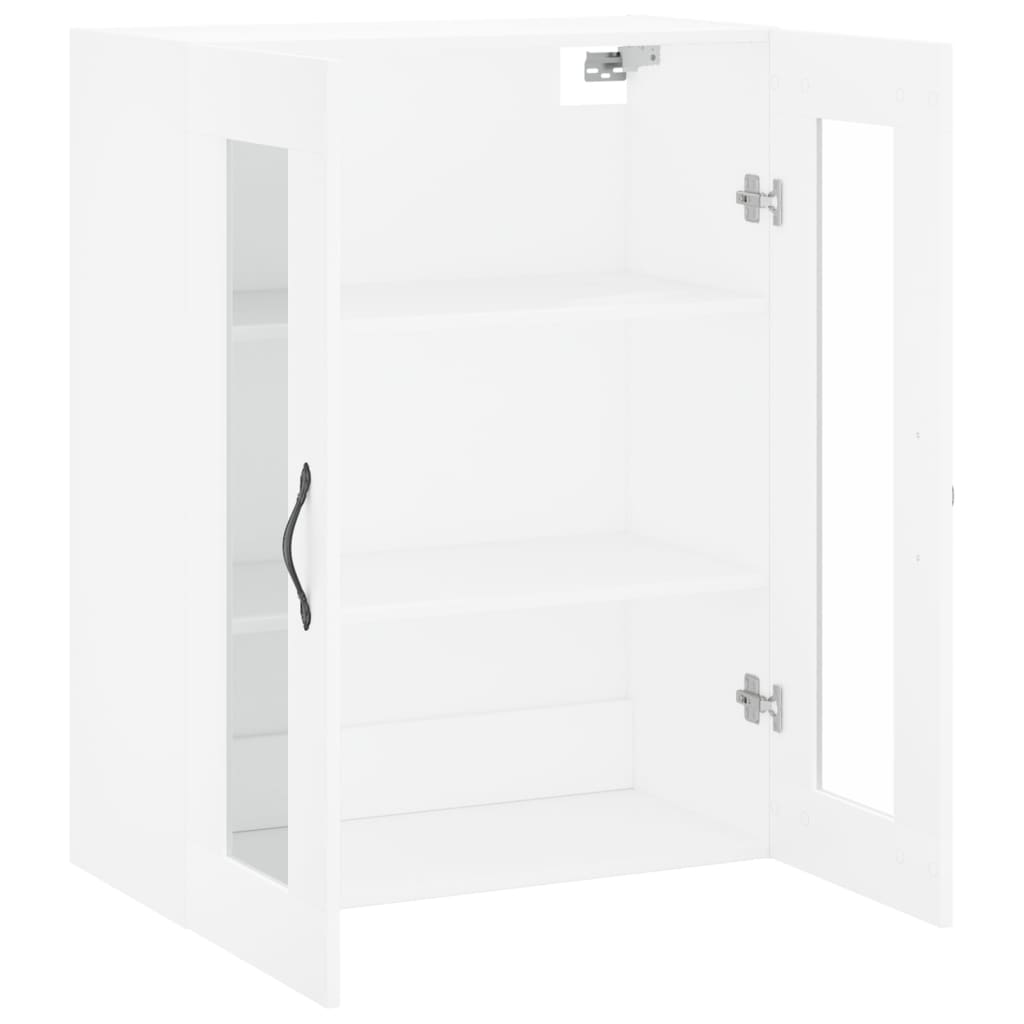 Veggmontert skap hvit 69,5x34x90 cm konstruert tre