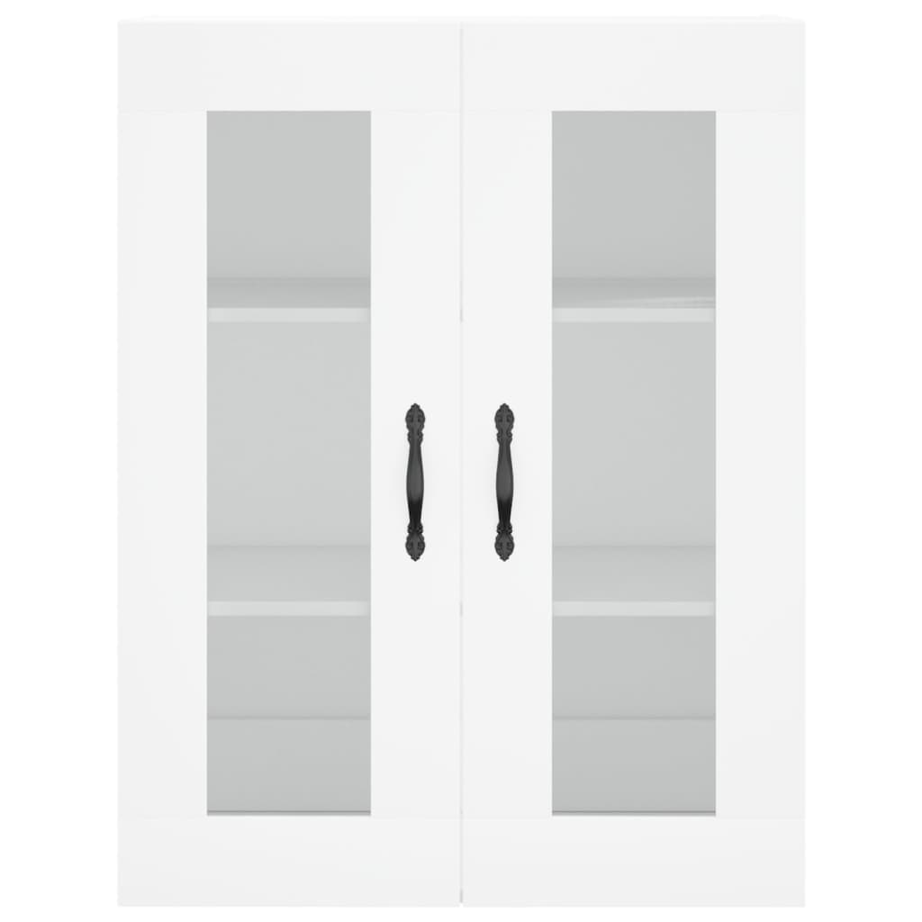 Veggmontert skap hvit 69,5x34x90 cm konstruert tre