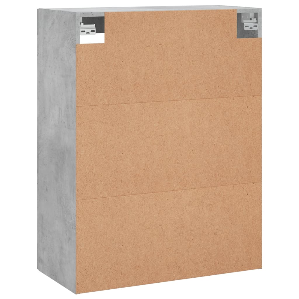 Veggskap betonggrå 69,5x34x90 cm konstruert tre