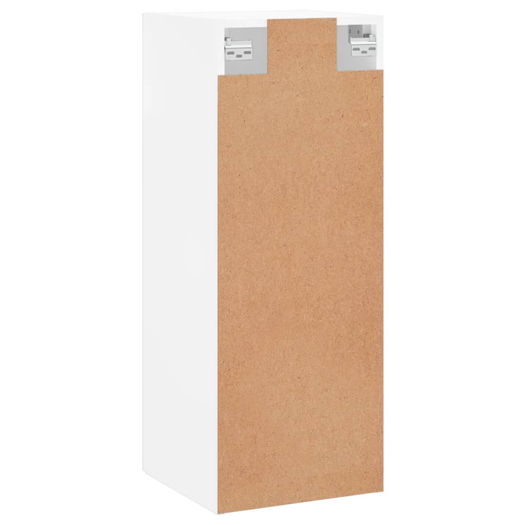 Veggmontert skap hvit 34,5x34x90 cm konstruert tre vidaXL