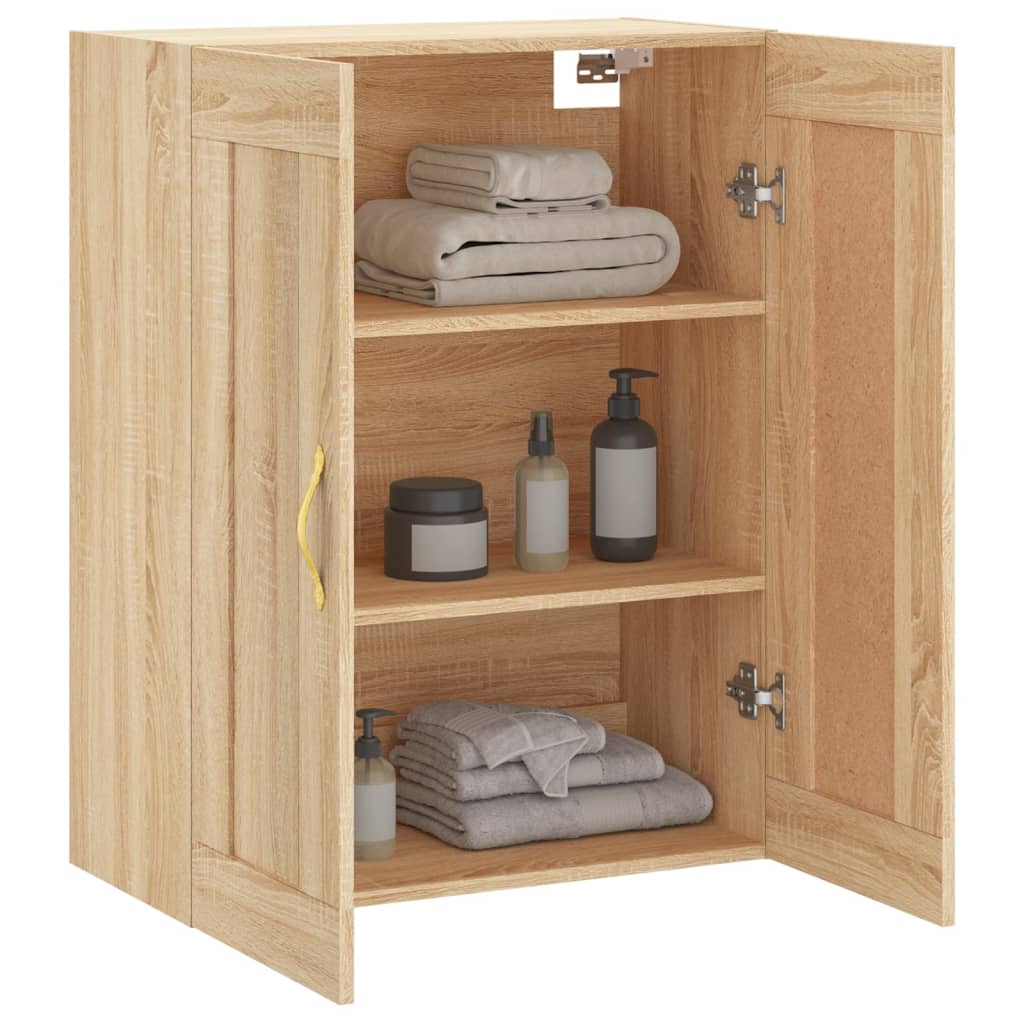 Veggskap sonoma eik 69,5x34x90 cm konstruert tre