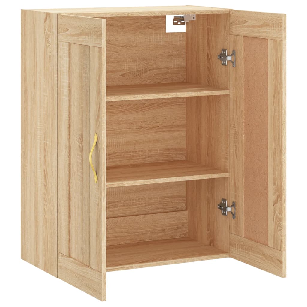 Veggskap sonoma eik 69,5x34x90 cm konstruert tre