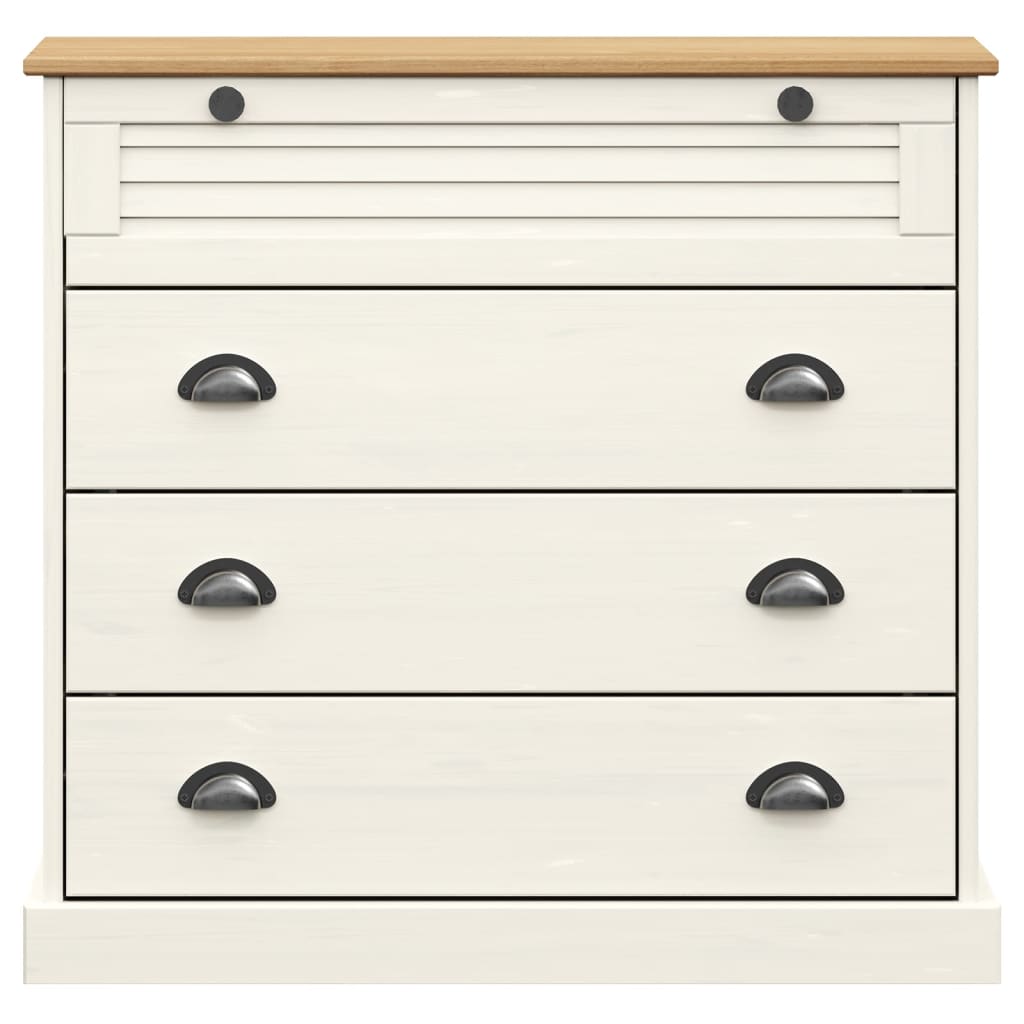 Highboard VIGO hvit 80x40x176 cm heltre furu