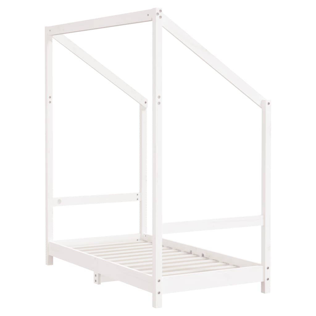 Barnesengeramme hvit 70x140 cm heltre furu