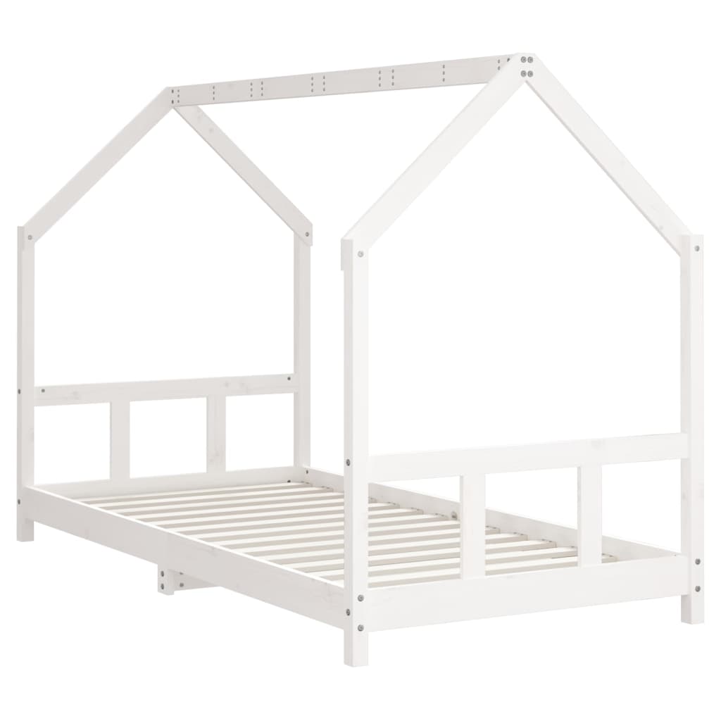 Barnesengeramme hvit 90x190 cm heltre furu