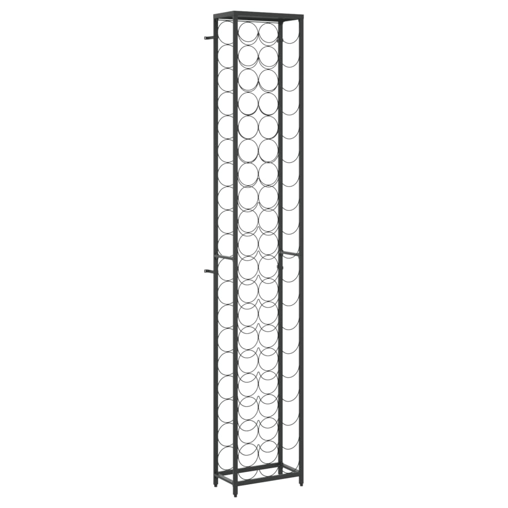 Vinstativ for 57 flasker svart 34x18x200 cm smijern