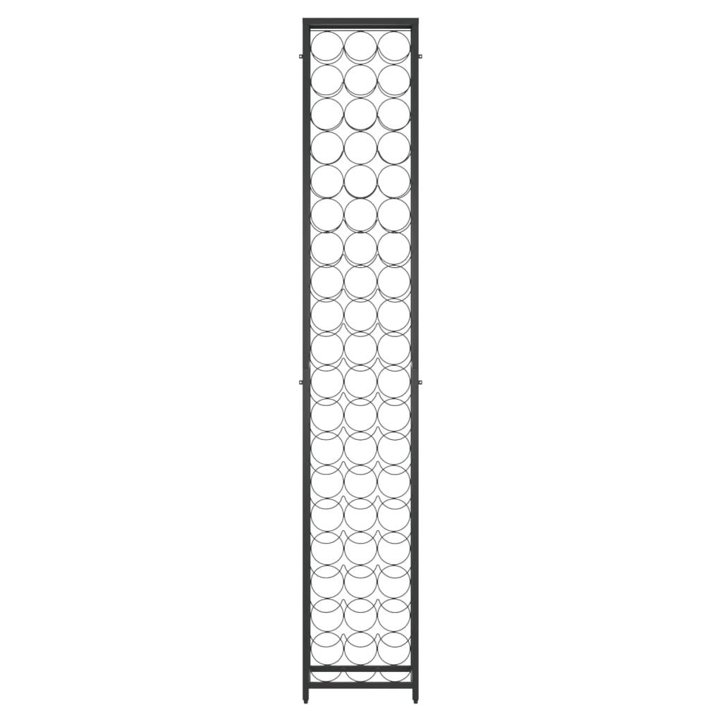 Vinstativ for 57 flasker svart 34x18x200 cm smijern