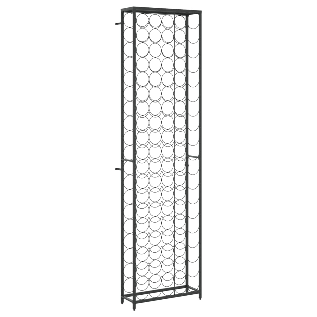 Vinstativ for 95 flasker svart 54x18x200 cm smijern
