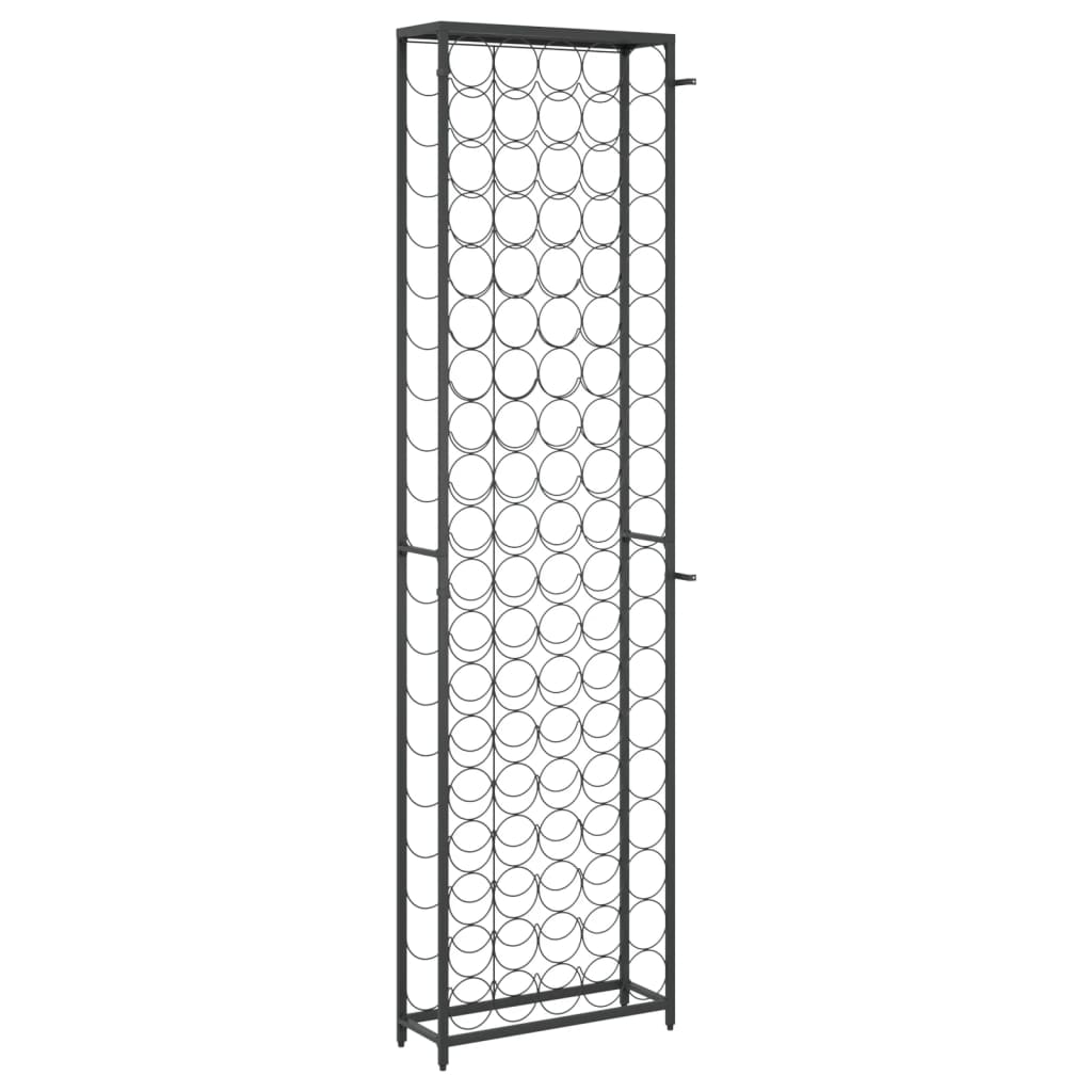 Vinstativ for 95 flasker svart 54x18x200 cm smijern