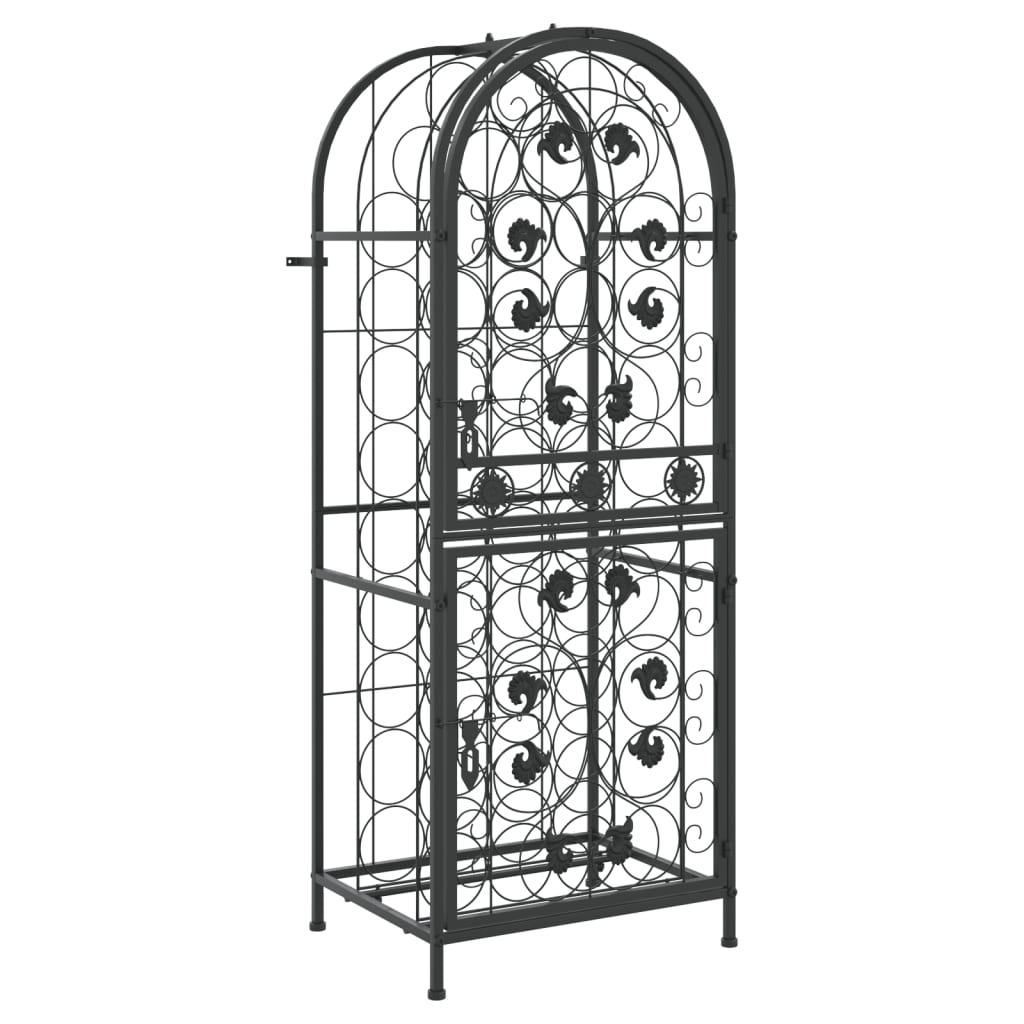 Vinstativ for 41 flasker svart 45x36x120 cm smijern
