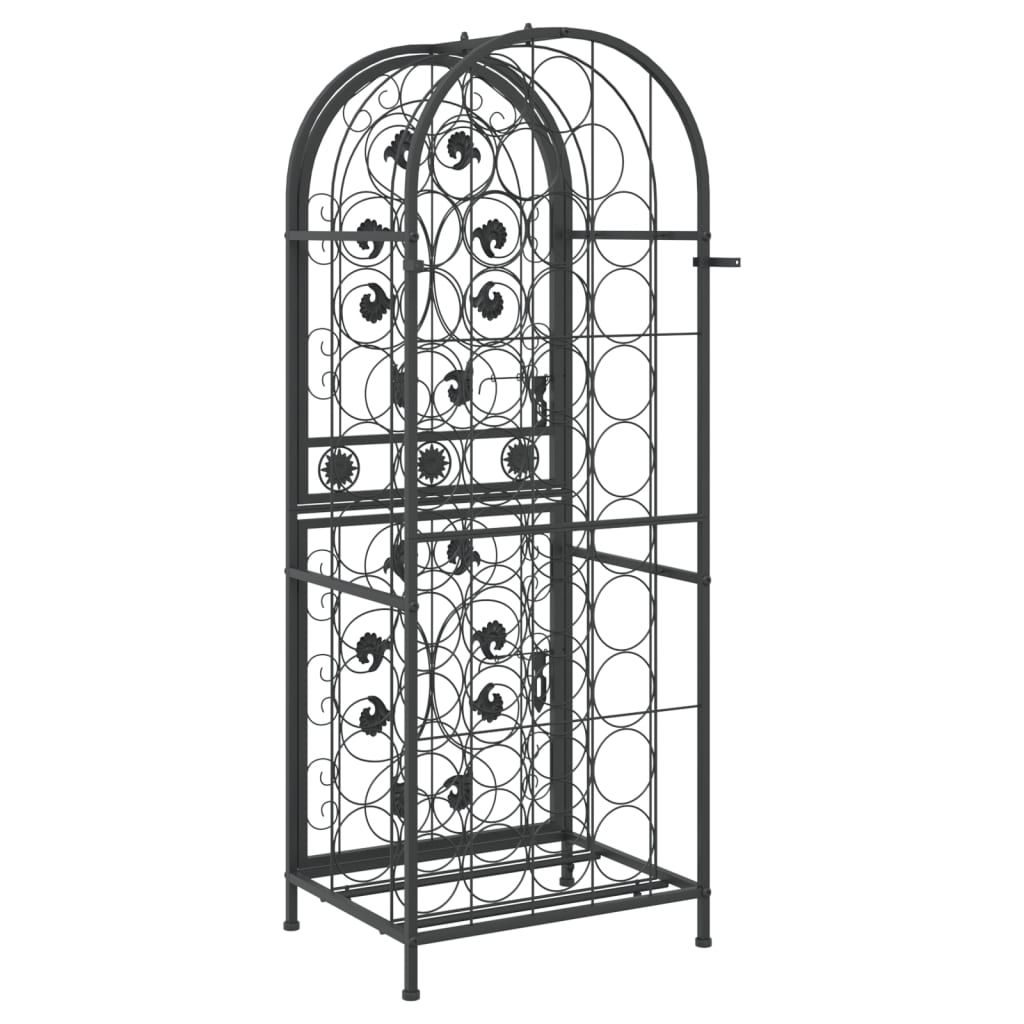 Vinstativ for 41 flasker svart 45x36x120 cm smijern