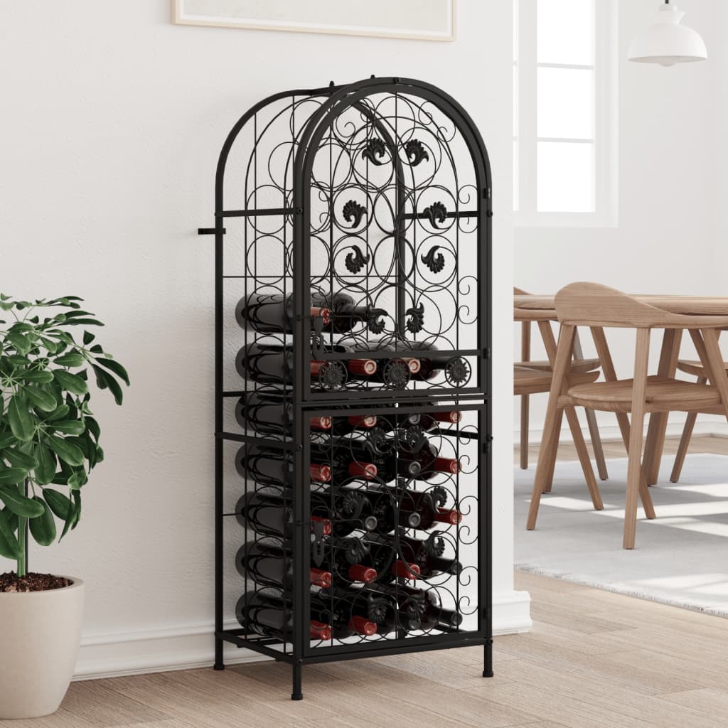 Vinstativ for 41 flasker svart 45x36x120 cm smijern