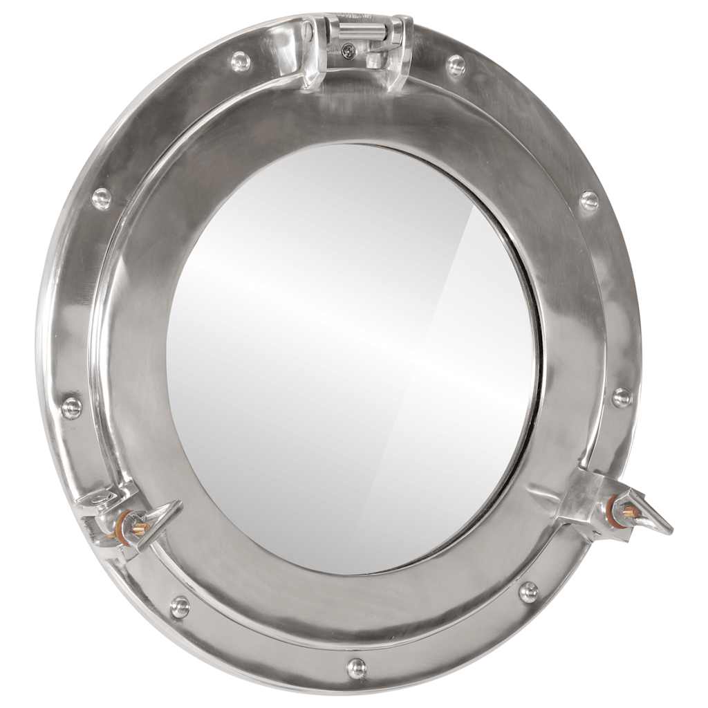 Kuøyespeil vegghengt Φ38 cm aluminium og glass