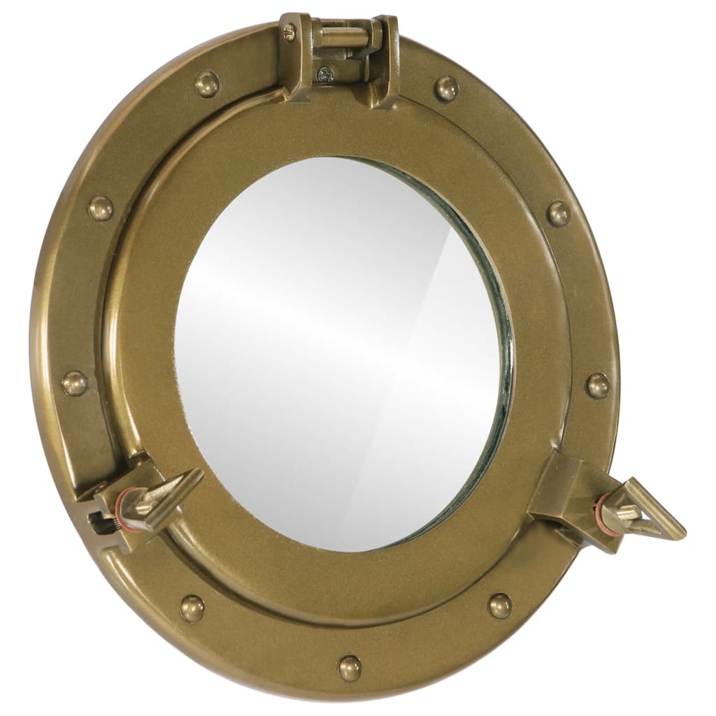 Kuøyespeil vegghengt Φ30 cm aluminium og glass