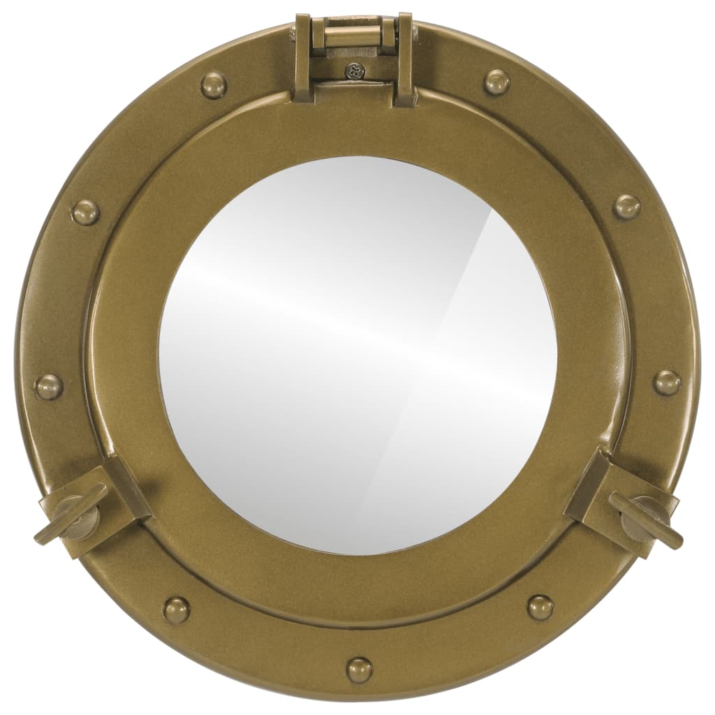Kuøyespeil vegghengt Φ30 cm aluminium og glass