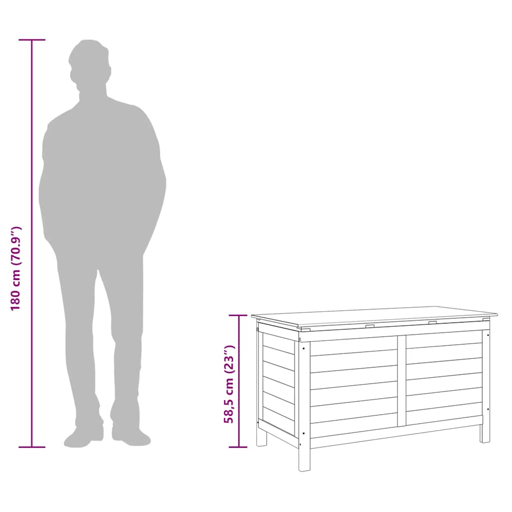 Putekasse antrasitt 99x49,5x58,5 cm heltre gran vidaXL
