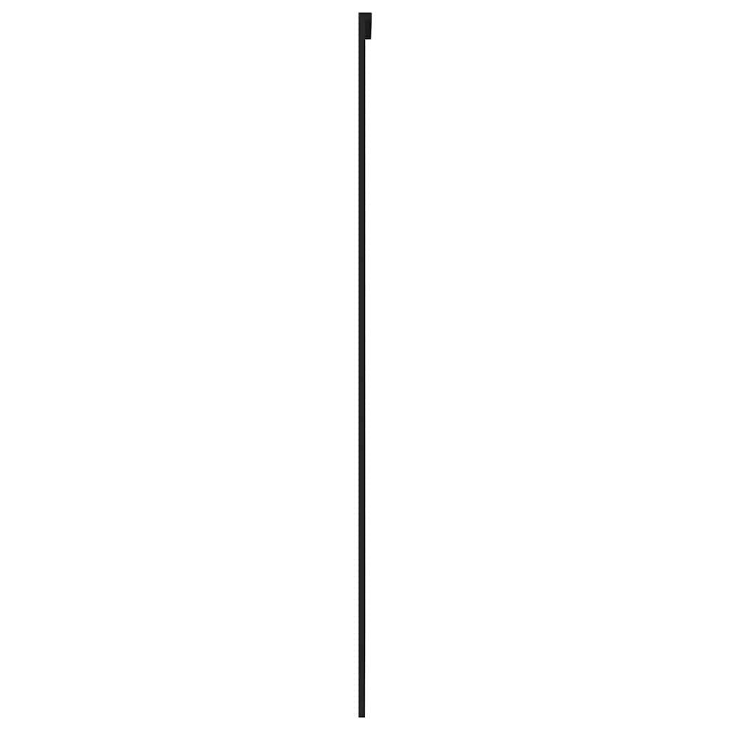 Skyvedør svart 102,5x205 cm herdet glass og aluminium