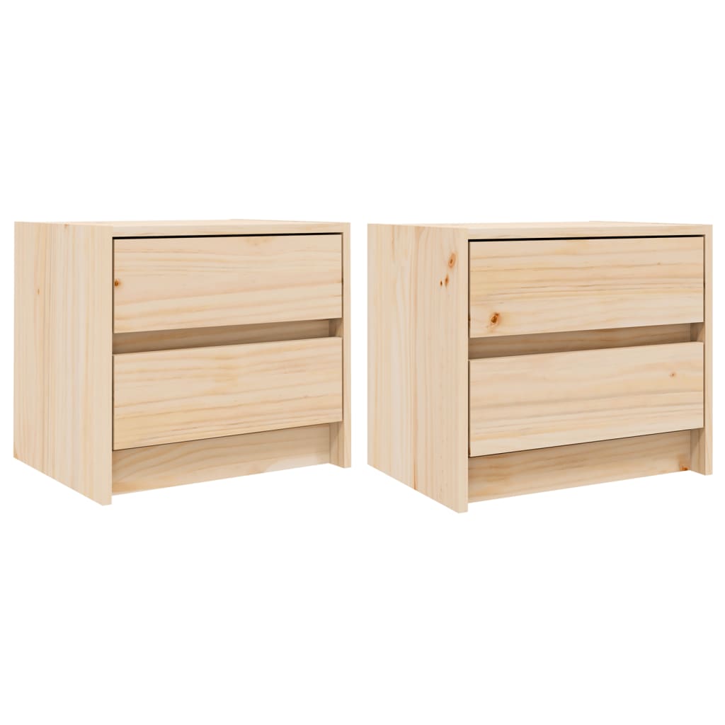 Nattbord 2 stk 40x31x35,5 cm heltre furu