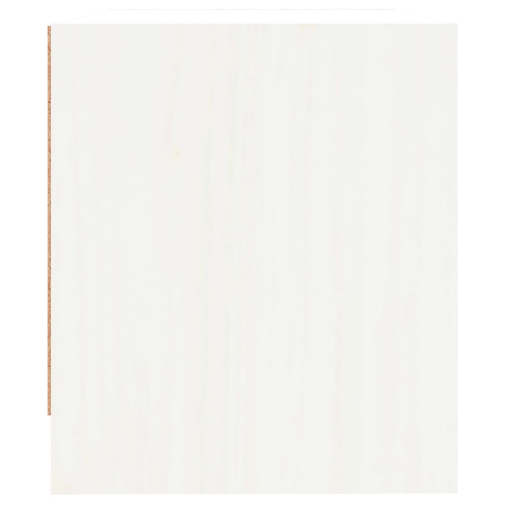 Nattbord hvit 40x31x35,5 cm heltre furu