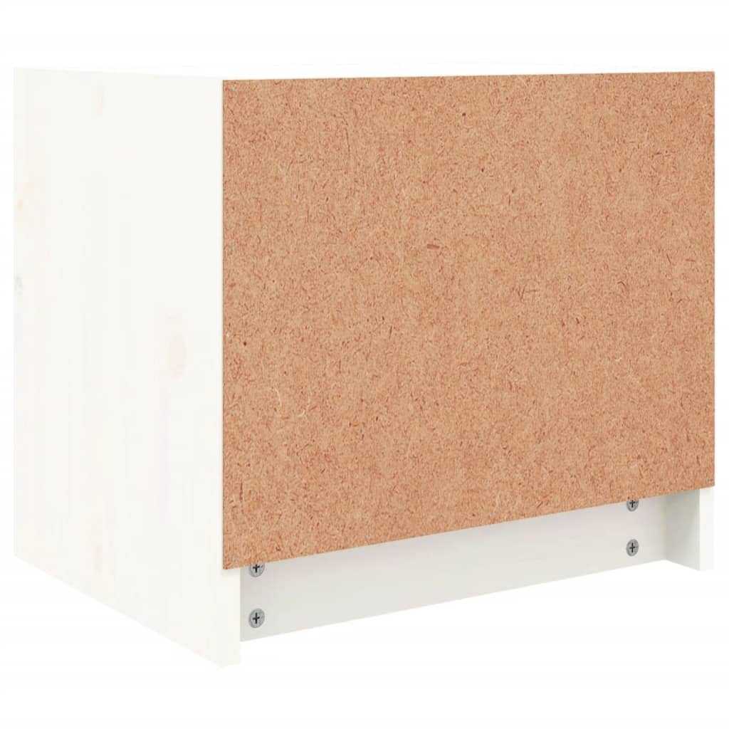 Nattbord hvit 40x31x35,5 cm heltre furu