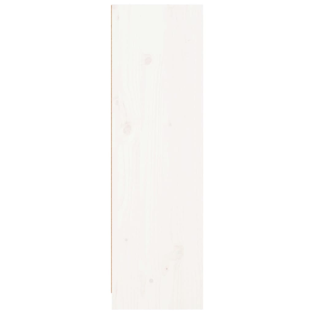 Bokhylle hvit 70x33x110 cm heltre furu