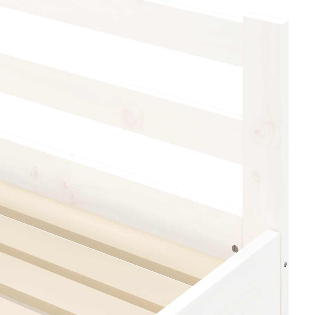 Uttrekkbar dagseng hvit 90x200 cm heltre furu vidaXL