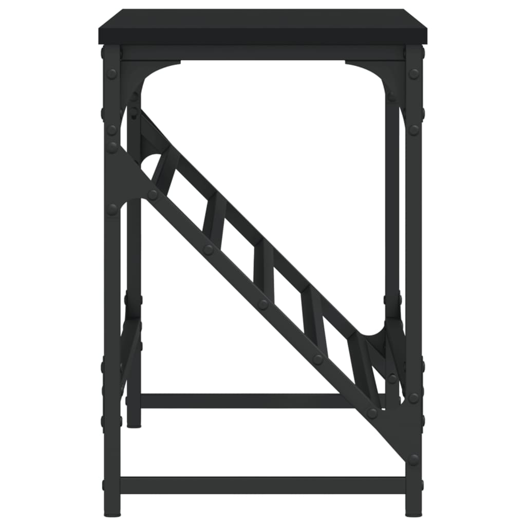 Skohylle svart 90x30x45 cm konstruert tre