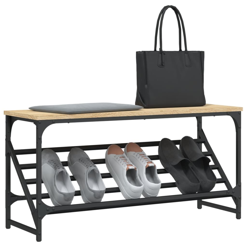 Skohylle sonoma eik 90x30x45 cm konstruert tre