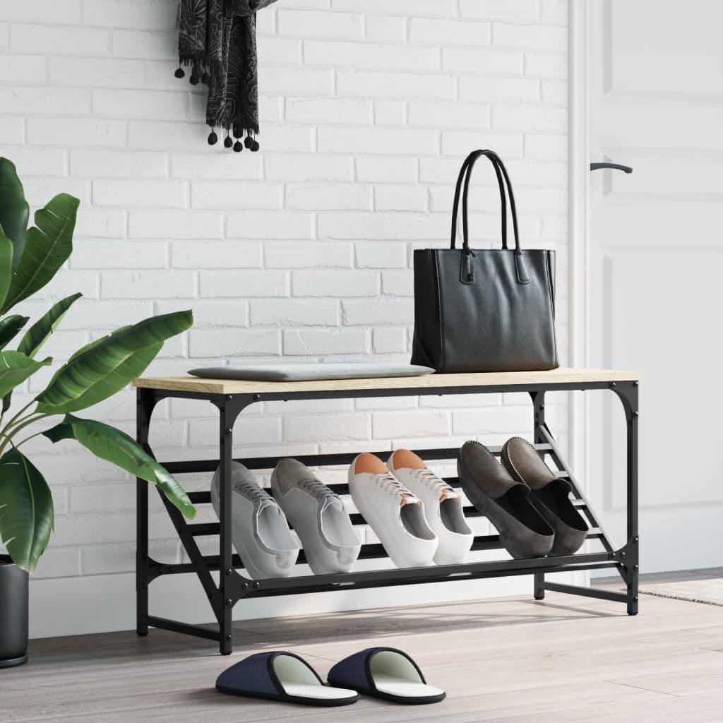 Skohylle sonoma eik 90x30x45 cm konstruert tre