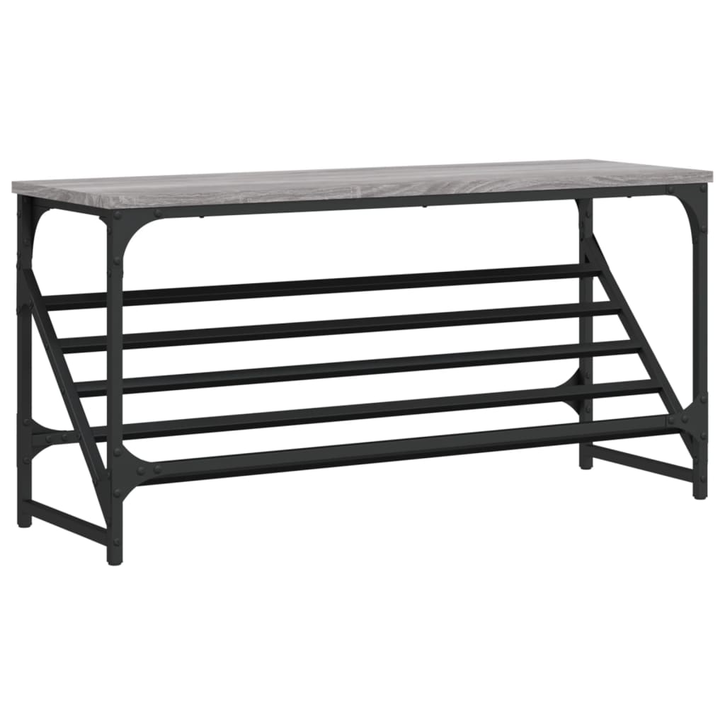 Skohylle grå sonoma 90x30x45 cm konstruert tre