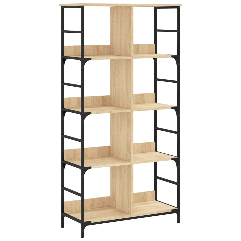 Bokhylle sonoma eik 78,5x33x153 cm konstruert tre