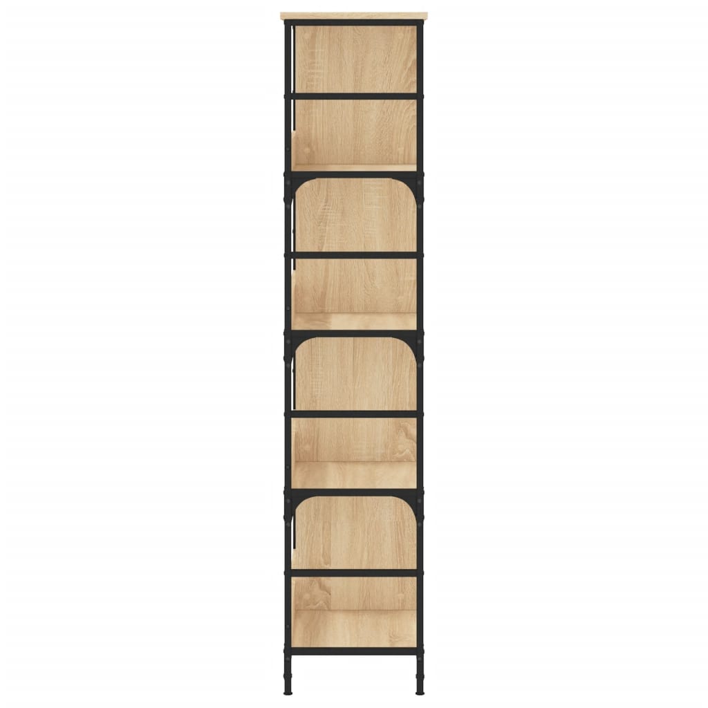 Bokhylle sonoma eik 78,5x33x153 cm konstruert tre