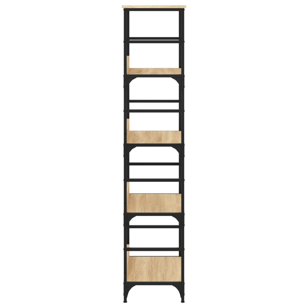 Bokhylle sonoma eik 50x33x153 cm konstruert tre