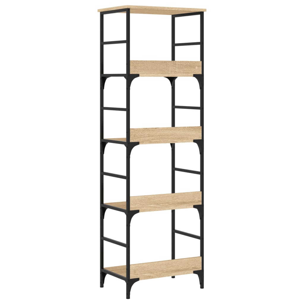 Bokhylle sonoma eik 50x33x153 cm konstruert tre